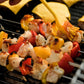 YY25123 Charcoal Grill with Side Table &amp; Front Shelf