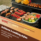 YY25123 Charcoal Grill with Side Table &amp; Front Shelf