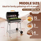 Charcoal Grill, 486 Sq. In. Barrel BBQ Smoker with Warming Rack, Adjustable Charcoal Pan, Front Table & Storage Shelf Is Perfect For Outdoor Grill for Backyard, Patio, Camping & Tailgating