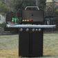 4 Bunners Propane Grill with Side Bunner 